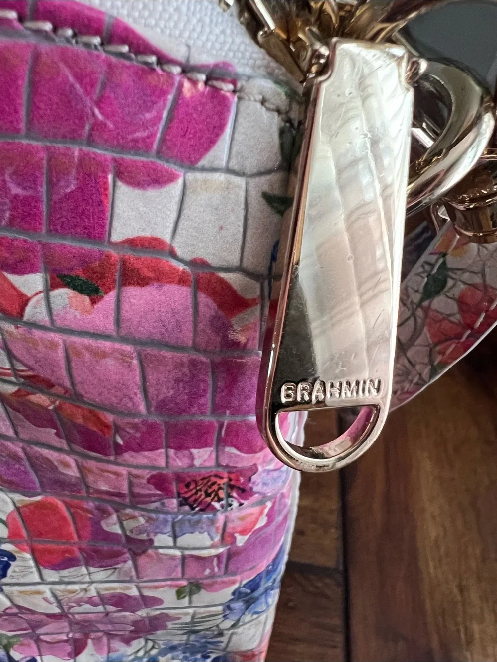 BRAHMIN Melbourne (Medium) Duxbury Satchel Bag HOMEGROWN OMBRE Floral